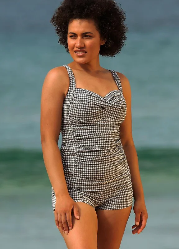 Gingham Tankini - Khaki