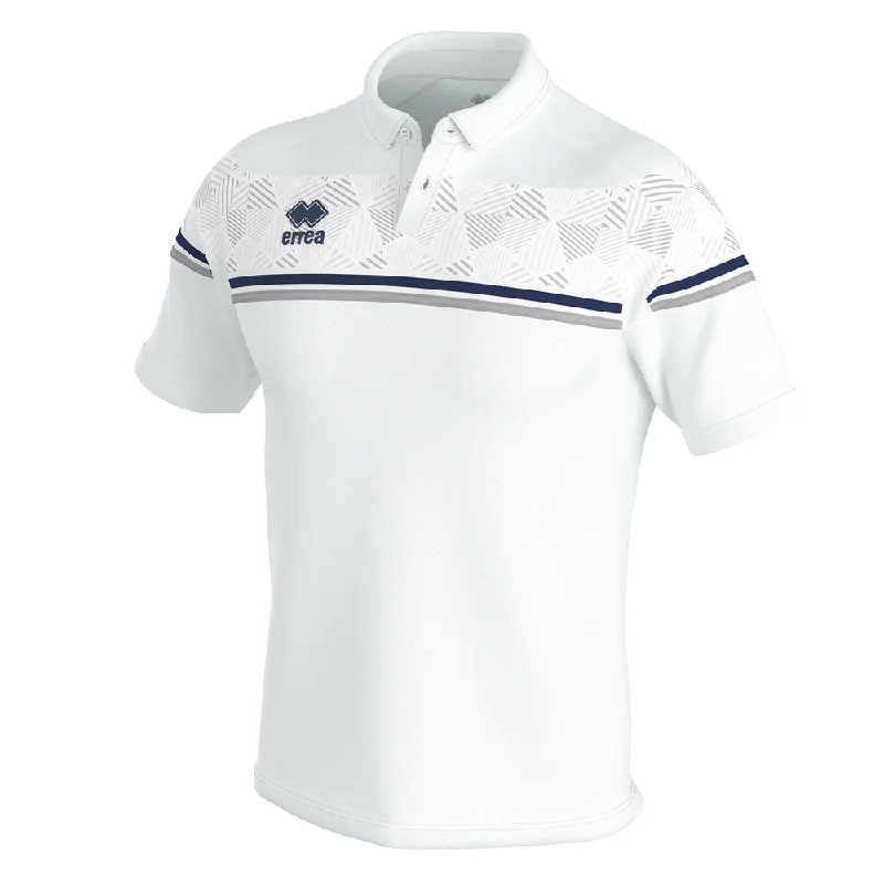 Errea Dominic Polo Shirt (White/Navy/Grey)