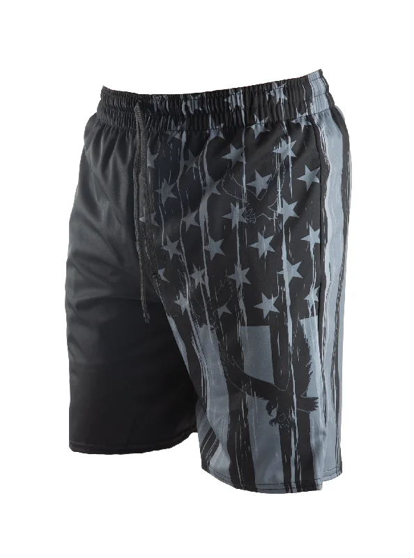 Eagle Flag Pocketed Swim Trunk