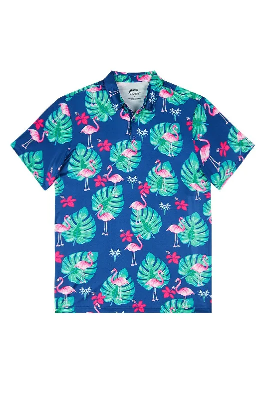 Golf Polo in Flamingos