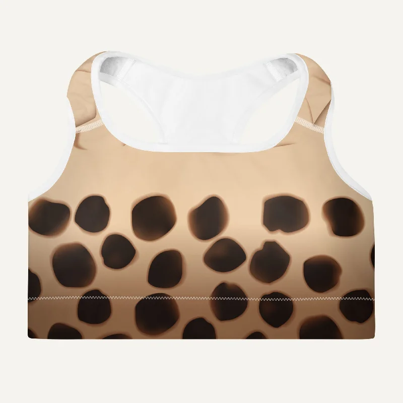 Boba Milk Tea Padded Sports Bra