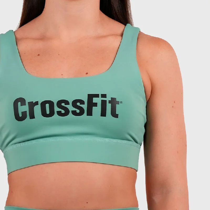 Northern Spirit - CROSSFIT® LAMBDI WOMEN CLASSIC SPORTS BRA MEDIUM SUPPORT - SHALE GREEN