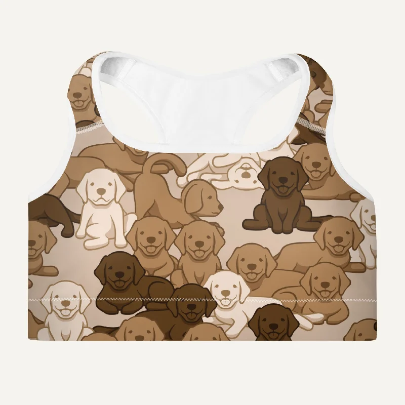 Dogs Camouflage Desert Padded Sports Bra