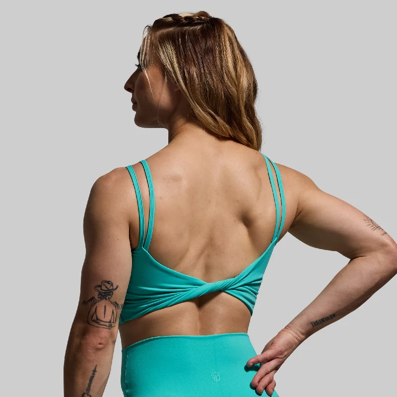 Don't Get It Twisted Sports Bra (Turquoise)