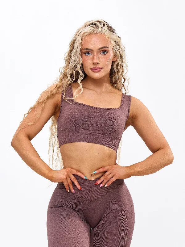 Synergy Seamless Sports Bra - Mocha Berry