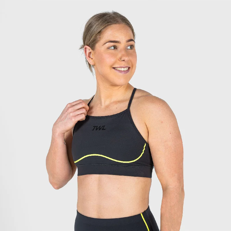 TWL - WOMEN'S FLEET BRA - PHANTOM/CITRUS