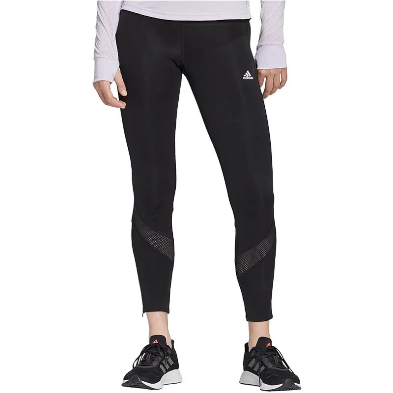 Adidas Womens Own The Run Training Tight Compression Athletic Pants, Black, Large