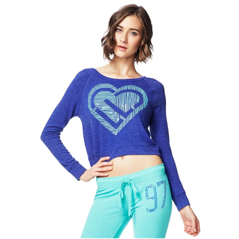 Aeropostale Womens Heart Icon Crop Sweatshirt