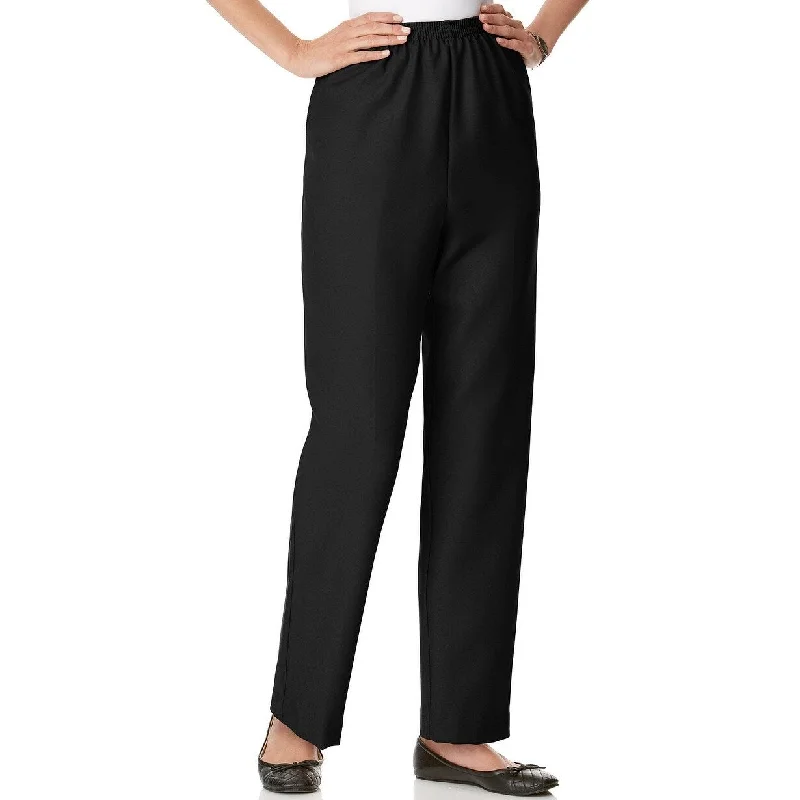 Alfred Dunner Women's Classics Pull-On Straight-Leg Pants Size 8" - Black