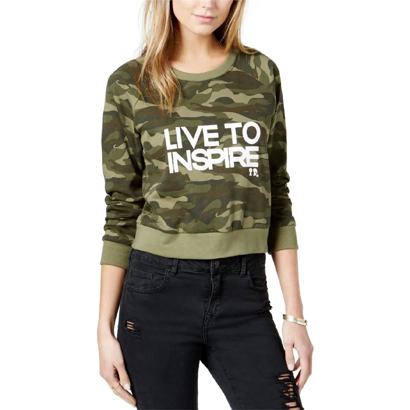 Boy Meets Girl. Womens Live To Inspire Sweatshirt, Green, Large