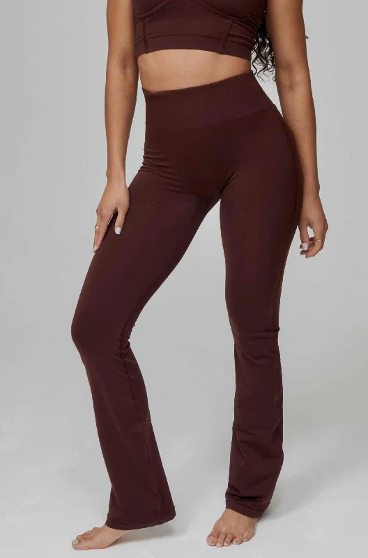 Butterluxe Contour Flared Leggings Full Length - Bitter Chocolate