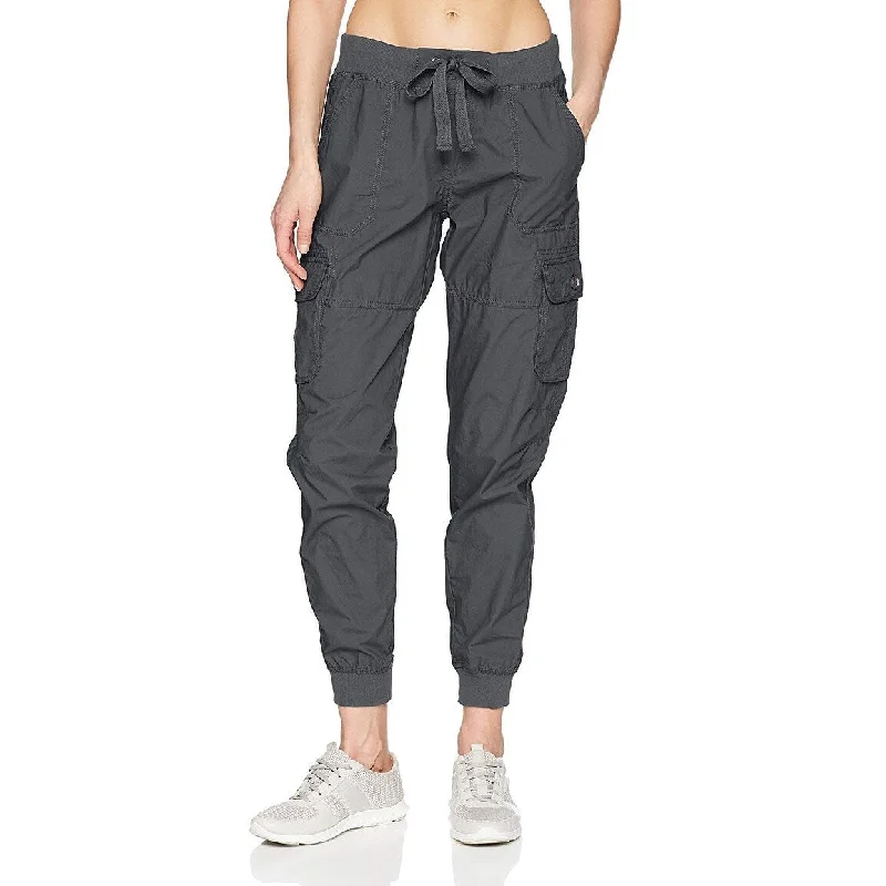 Calvin Klein Women's Rib Cuff Cargo Jogger Charcoal Size Extra Large - Grey - X-Large