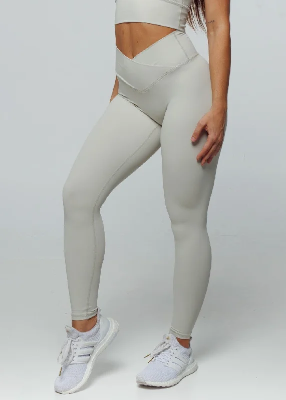 Elevate Cross Leggings - Stone