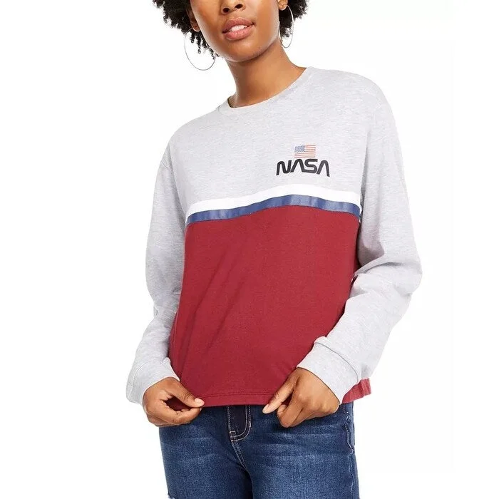 Freeze 24-7 Junior's Nasa Sweatshirt Grey Size X-Small