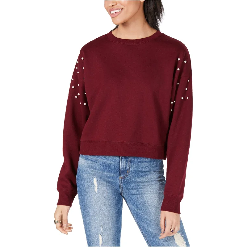 Freshman Womens Pearl Shoulder Sweatshirt, Purple, X-Small