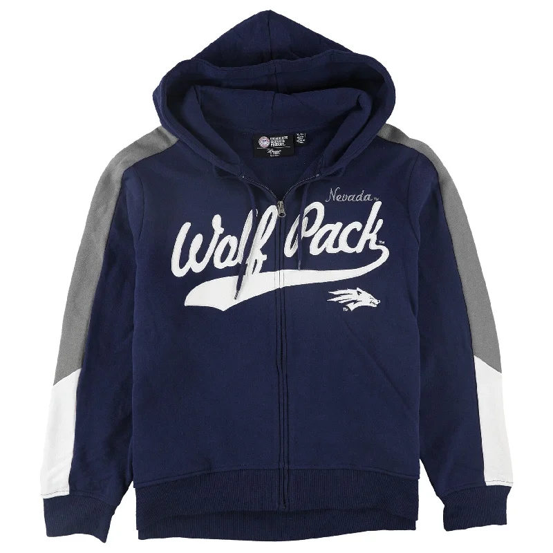 G-III Sports Womens Nevada Wolf Pack Hoodie Sweatshirt, Blue, X-Large