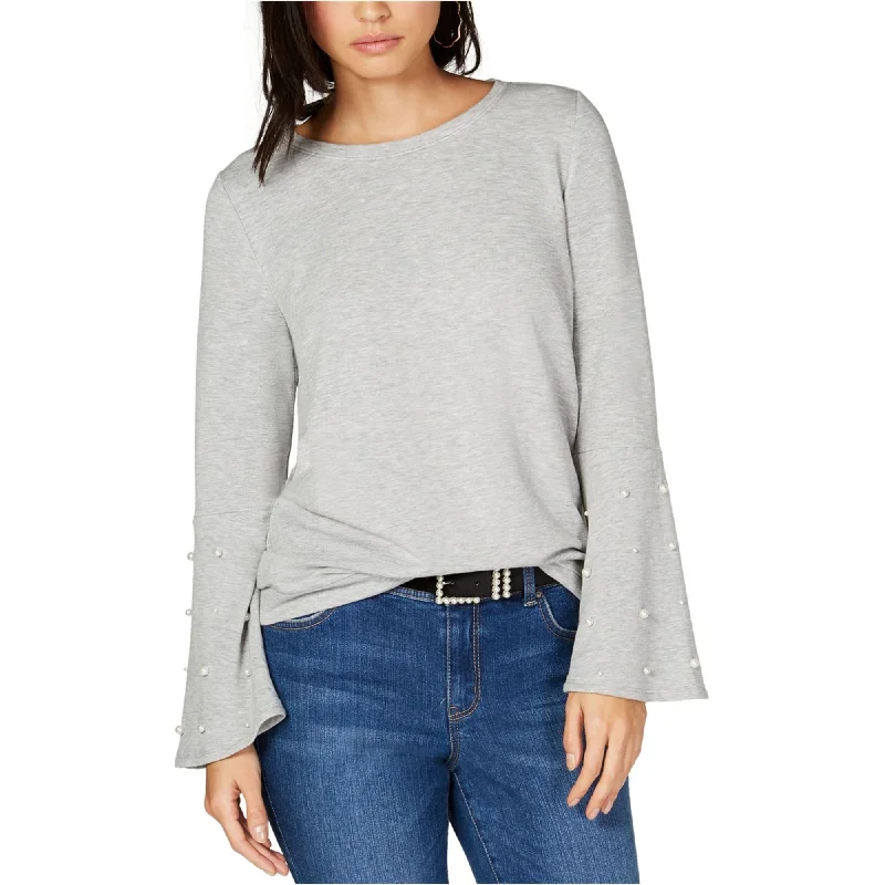 I-N-C Womens Pearl Beaded Sweatshirt