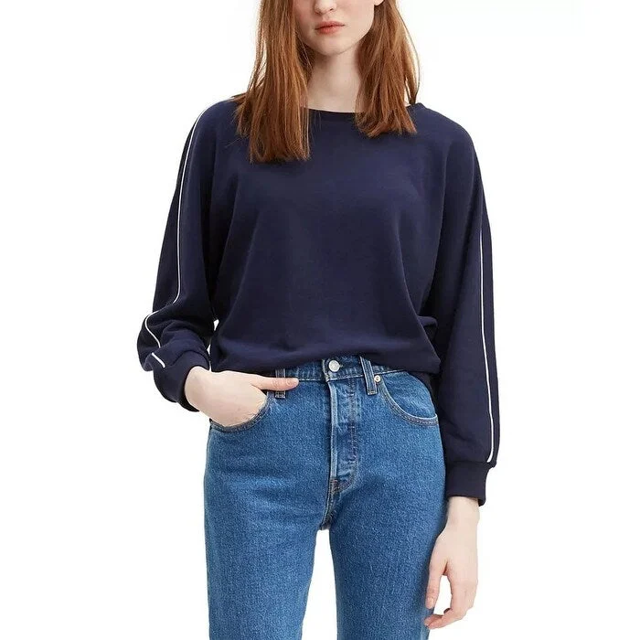 Levi's Women's Natalie Crewneck Sweatshirt Navy Size XX-Large