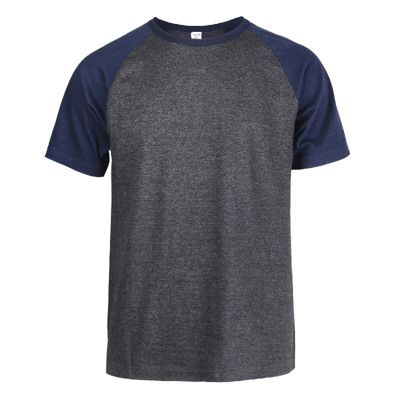 TOP PRO MEN'S SHORT SLEEVE BASEBALL TEE (MBT003_NV/C.GR)