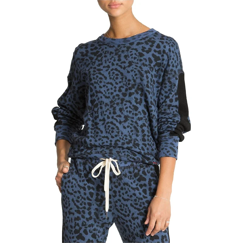 n:philanthropy Womens Azure Leopard Print Sweatshirt, Blue, X-Small