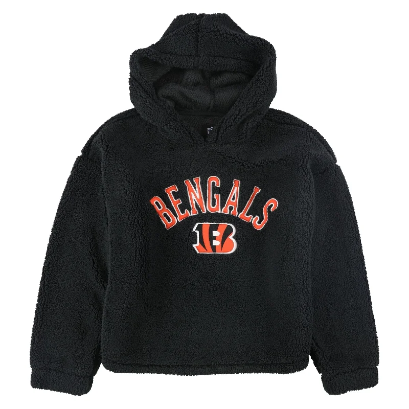 NFL Womens Cincinnati Bengals Hoodie Sweatshirt, Black, Medium