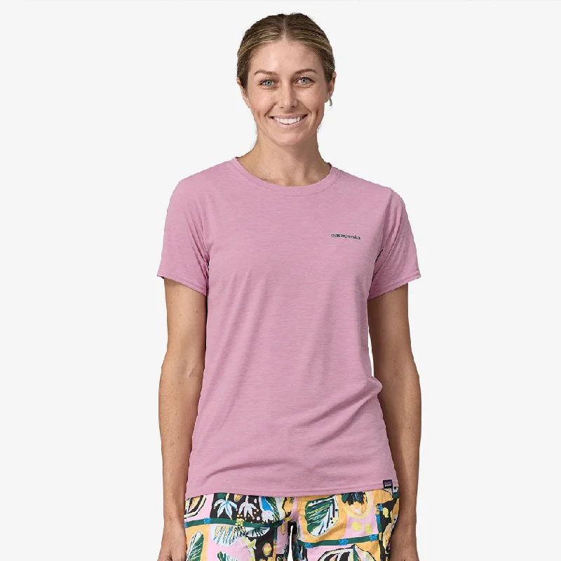 Patagonia Cap Cool T-Shirt  - Boardshort Logo: Milkweed Mauve