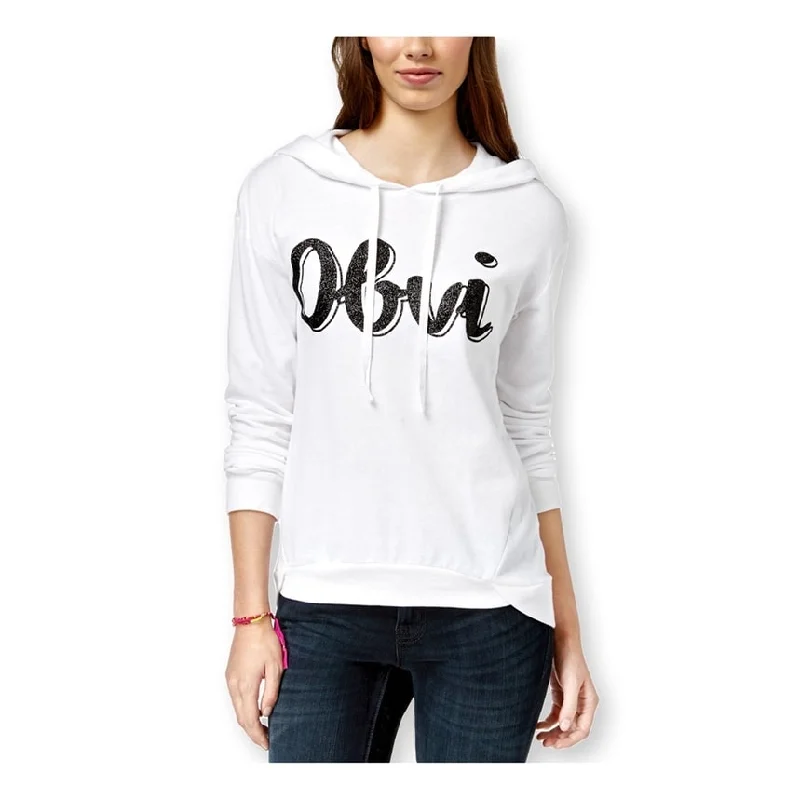 Pretty Rebellious Clothing Womens Obvi Glitter Hoodie Sweatshirt