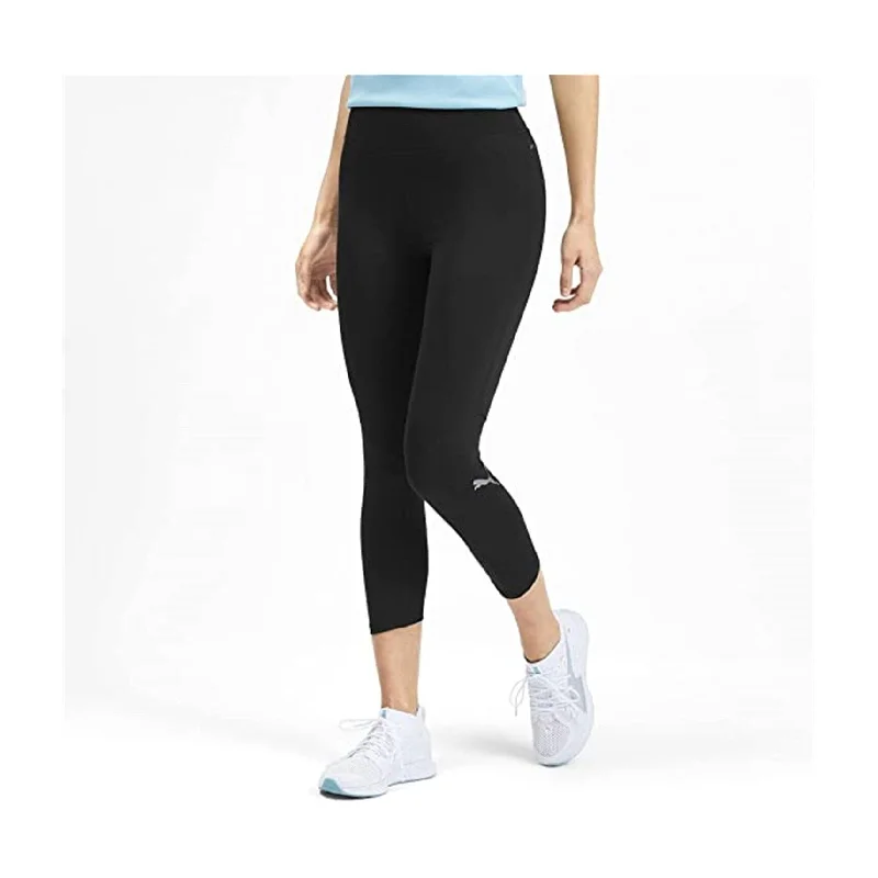 Puma Womens Ignite 3/4 Tight Compression Athletic Pants, Black, Large