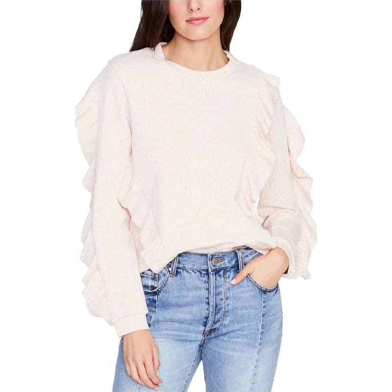 Rachel Roy Womens Ruffled Sweatshirt, Pink, Medium