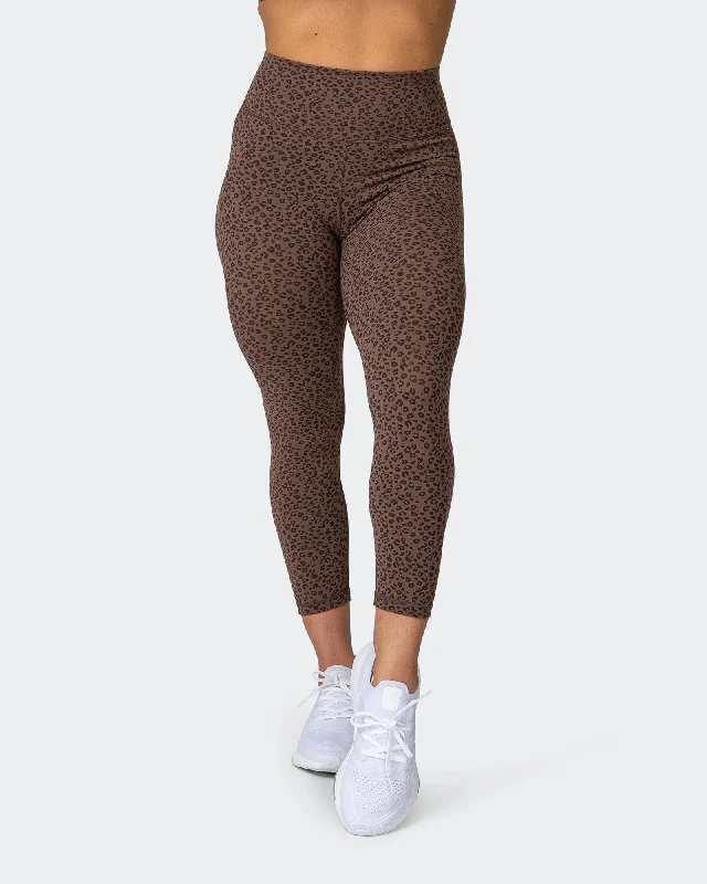 SIGNATURE SCRUNCH 7/8 LEGGINGS Chocolate Mini Cheetah Print