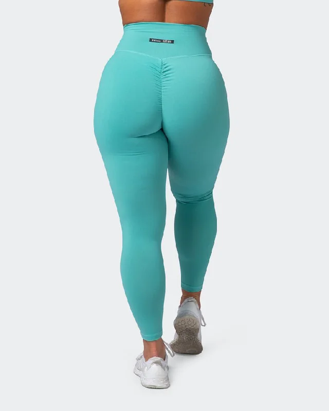 Signature Scrunch Ankle Length Leggings Agate Green