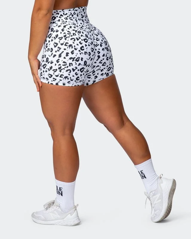 Signature Scrunch Midway Shorts - Snow Leopard