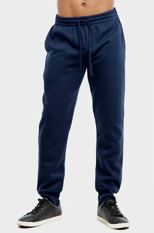 KNOCKER MEN'S MEDIUMWEIGHT FLEECE JOGGER PANTS (SP1110_NAVY)