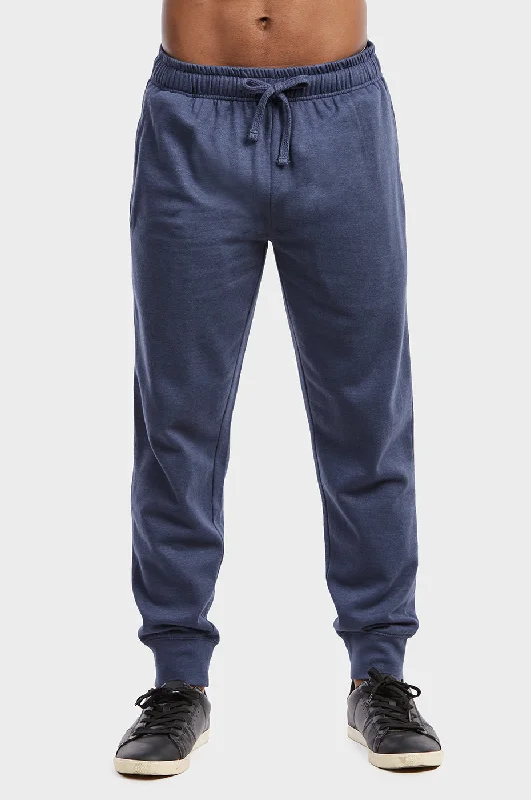 ET TU MEN'S LIGHTWEIGHT FLEECE JOGGER PANTS (SP1120E_NV-MRL)