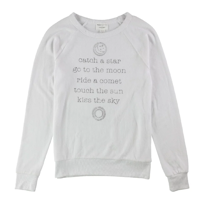 Studio Collection Womens Catch A Star Sweatshirt, White, X-Small