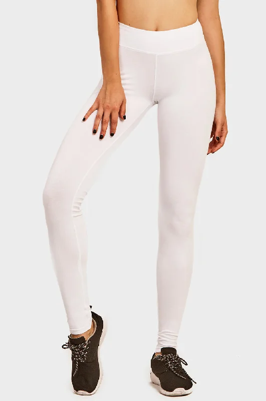 SOFRA LADIES COTTON LEGGINGS (WP4000_WHITE)