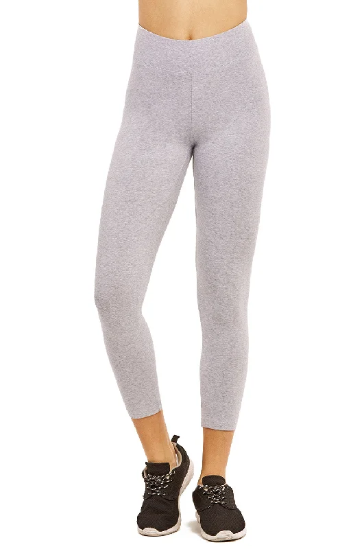 COTTONBELL LADIES COTTON CAPRI LEGGINGS (WP4001C_H.GRY)