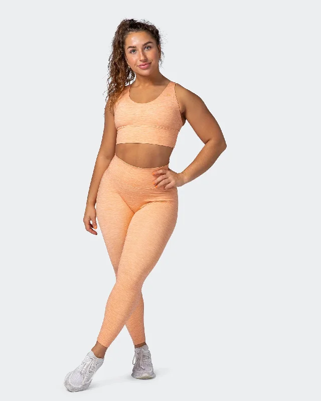 Zero Rise Everyday Ankle Length Leggings - Apricot Marl